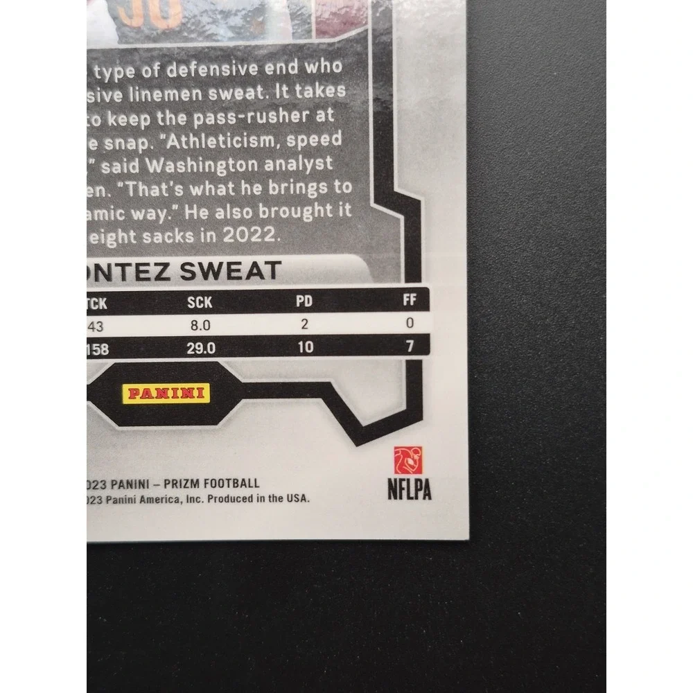2023 Panini Prizm Montez Sweat #299 Pandora Prizm /400 Washington Commanders